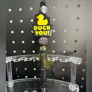 👉 Handmade Duck Statement Beaded Pen | Exact Item Shown